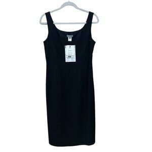 NWT Adec 2  Size 10/44 Black Sheath Classic Sleeveless Dress MSRP $325‎ NEW